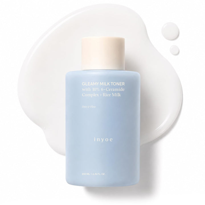 inyoe Gleamy Milk Toner front packaging showing bottle and label for product clarity
