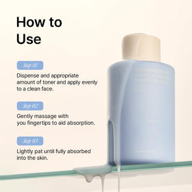 inyoe Gleamy Milk Toner styled on bathroom shelf suggesting daily routine compatibility