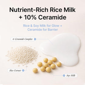 inyoe Gleamy Milk Toner pouring onto palm to show easy absorption and lightweight feel