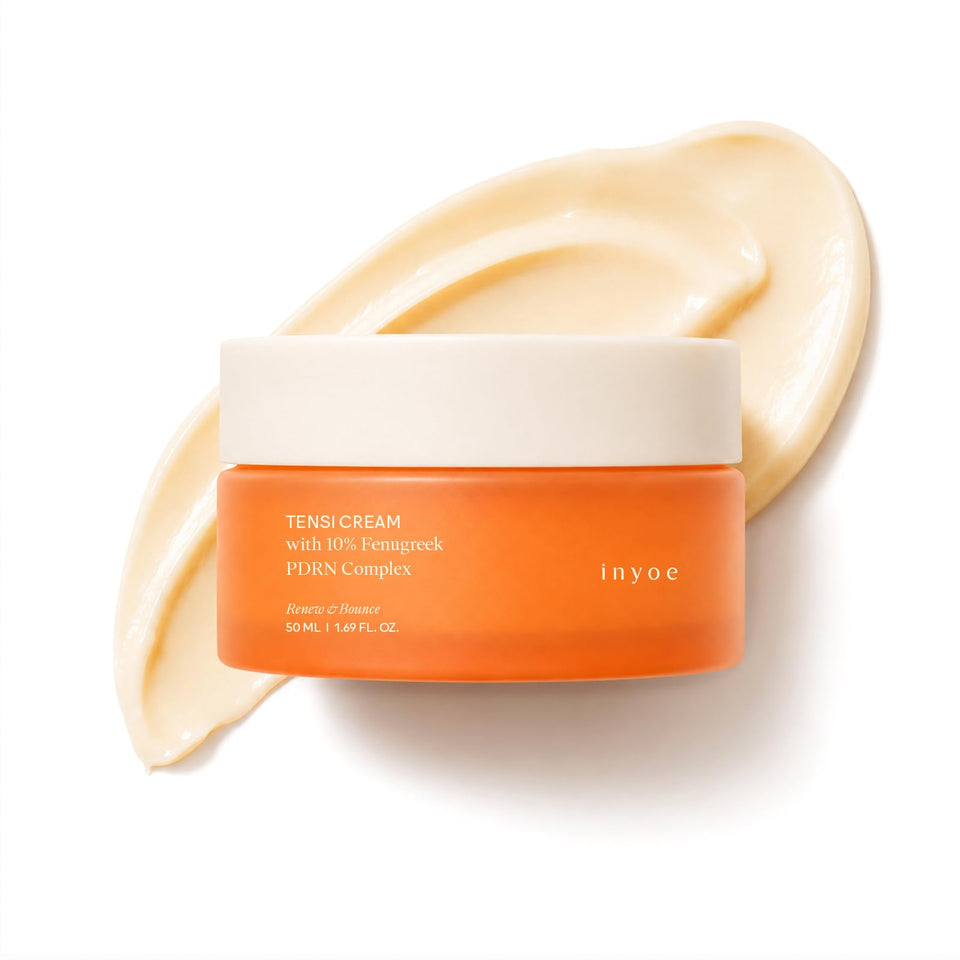 inyoe jar front view showing sleek packaging and firming moisturizer benefit