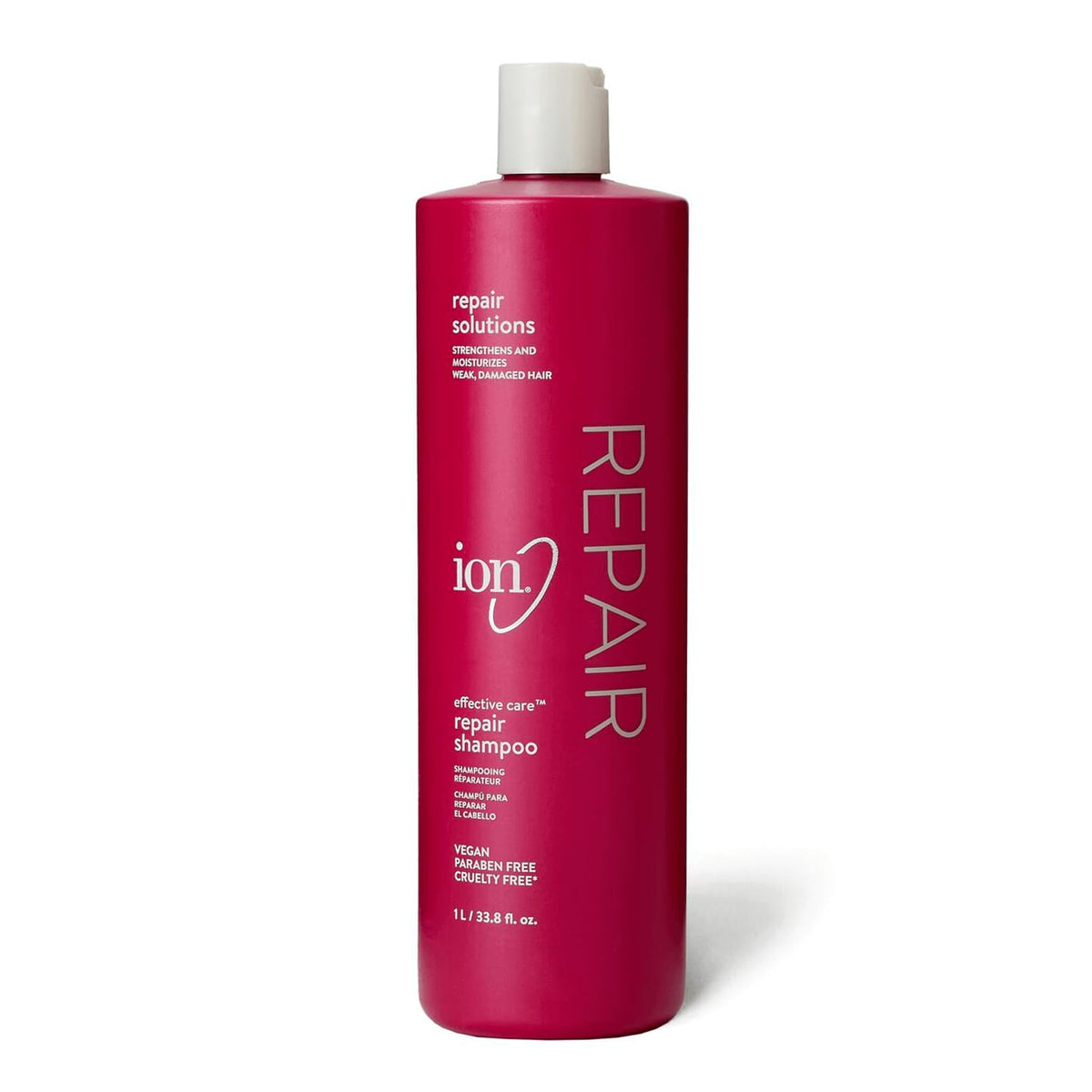 ion front bottle view showing product strength and gentle formula benefit