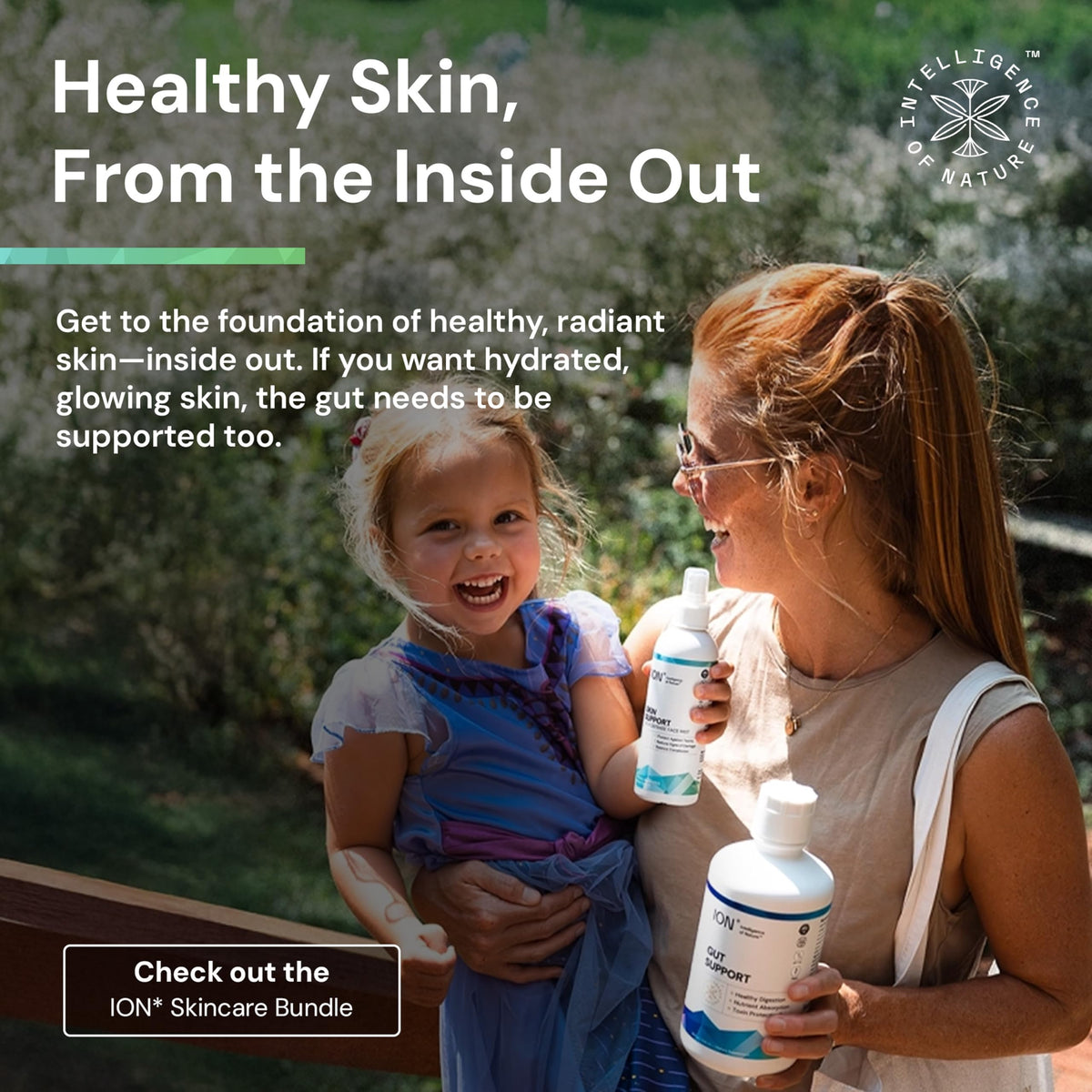 ION* product staged with natural minerals illustrating ancient soil source