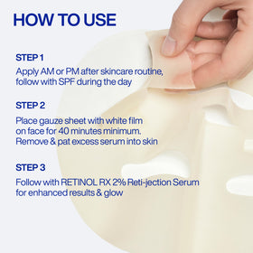 IOPE mask dispensed serum pool showing concentrated retinol dose