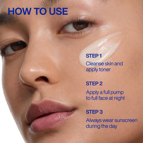 IOPE styled before and after layout showing visible skin texture improvement potential