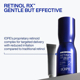 IOPE bottle on bathroom counter depicting everyday nighttime skincare routine ease