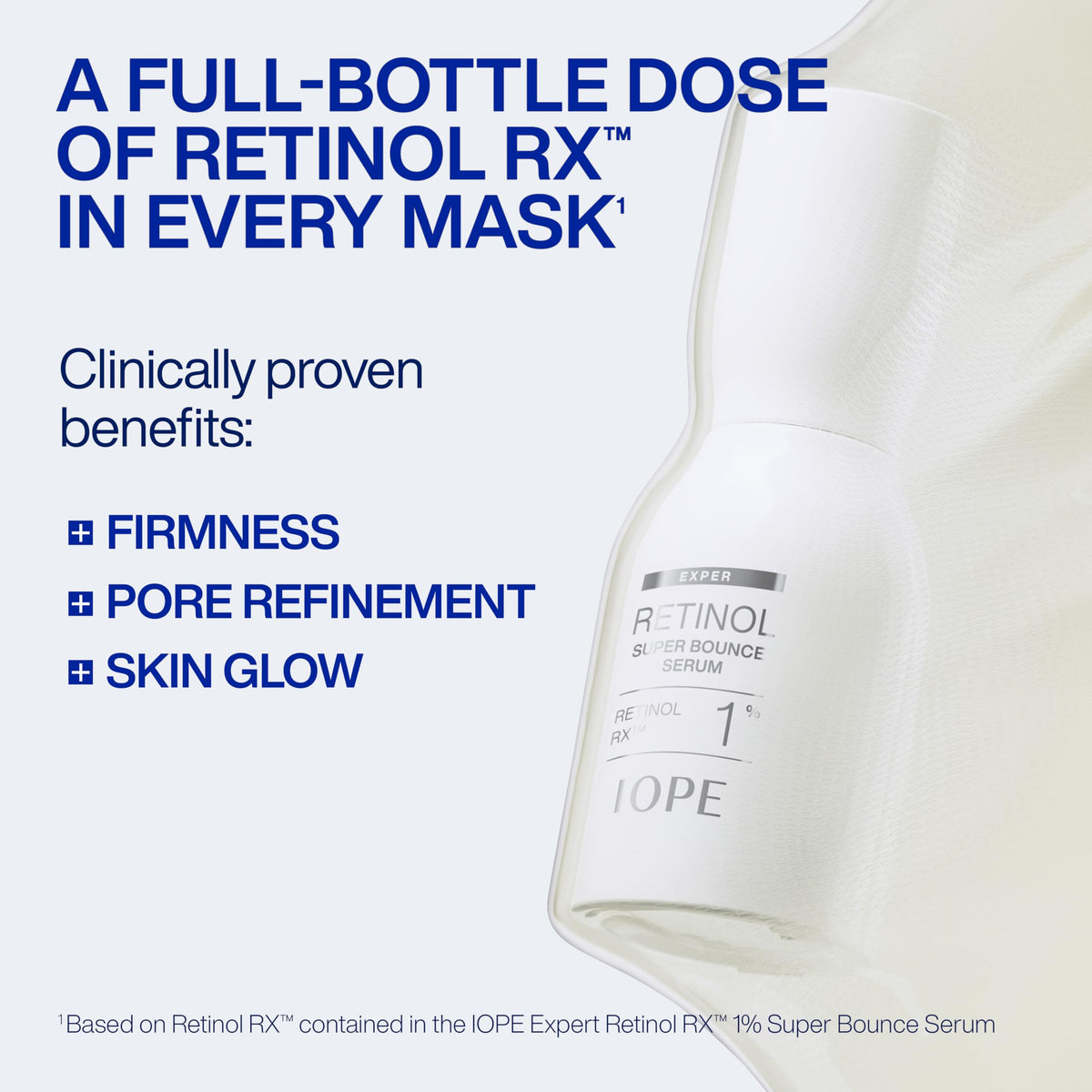 IOPE retinol serum texture close-up demonstrating rich hydration