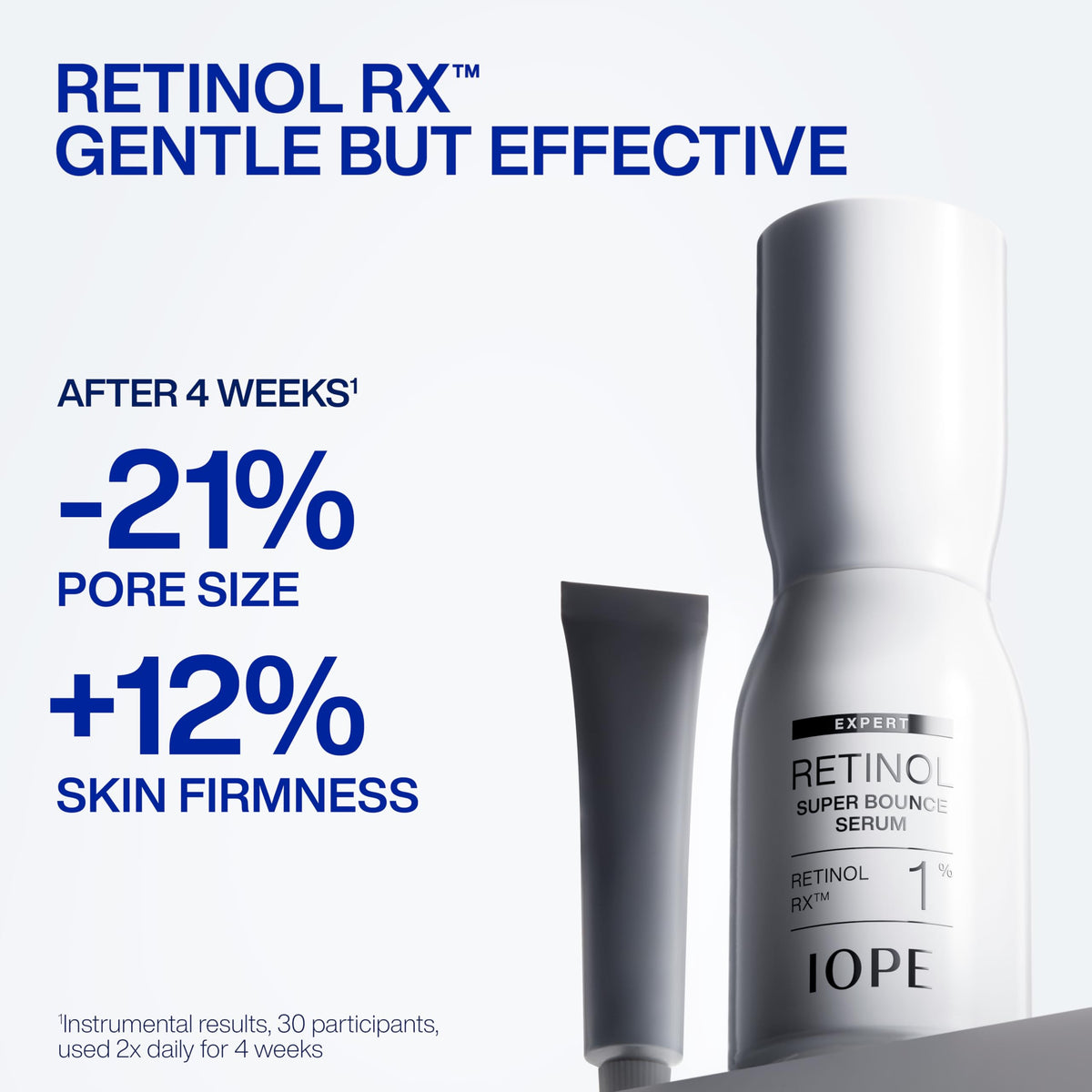 IOPE serum texture dispensed from pump showing smooth glide benefit