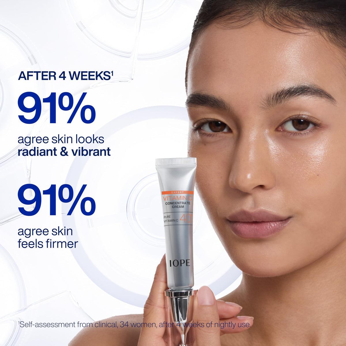 IOPE size comparison of 0.67 fl oz tube for travel-friendly professional results