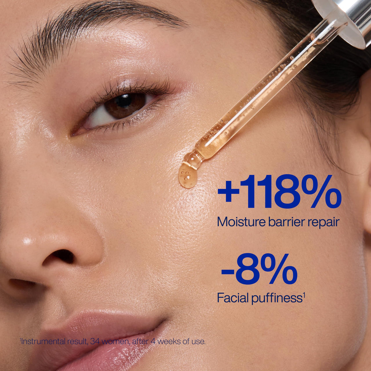 IOPE label closeup highlighting BIO‑PDRN and caffeine benefits