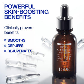 IOPE dropper releasing clear serum for fast absorption benefit