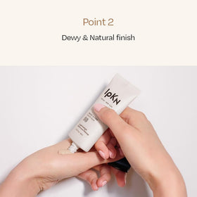 IPKN cream texture swipe showing smooth gel consistency for even application