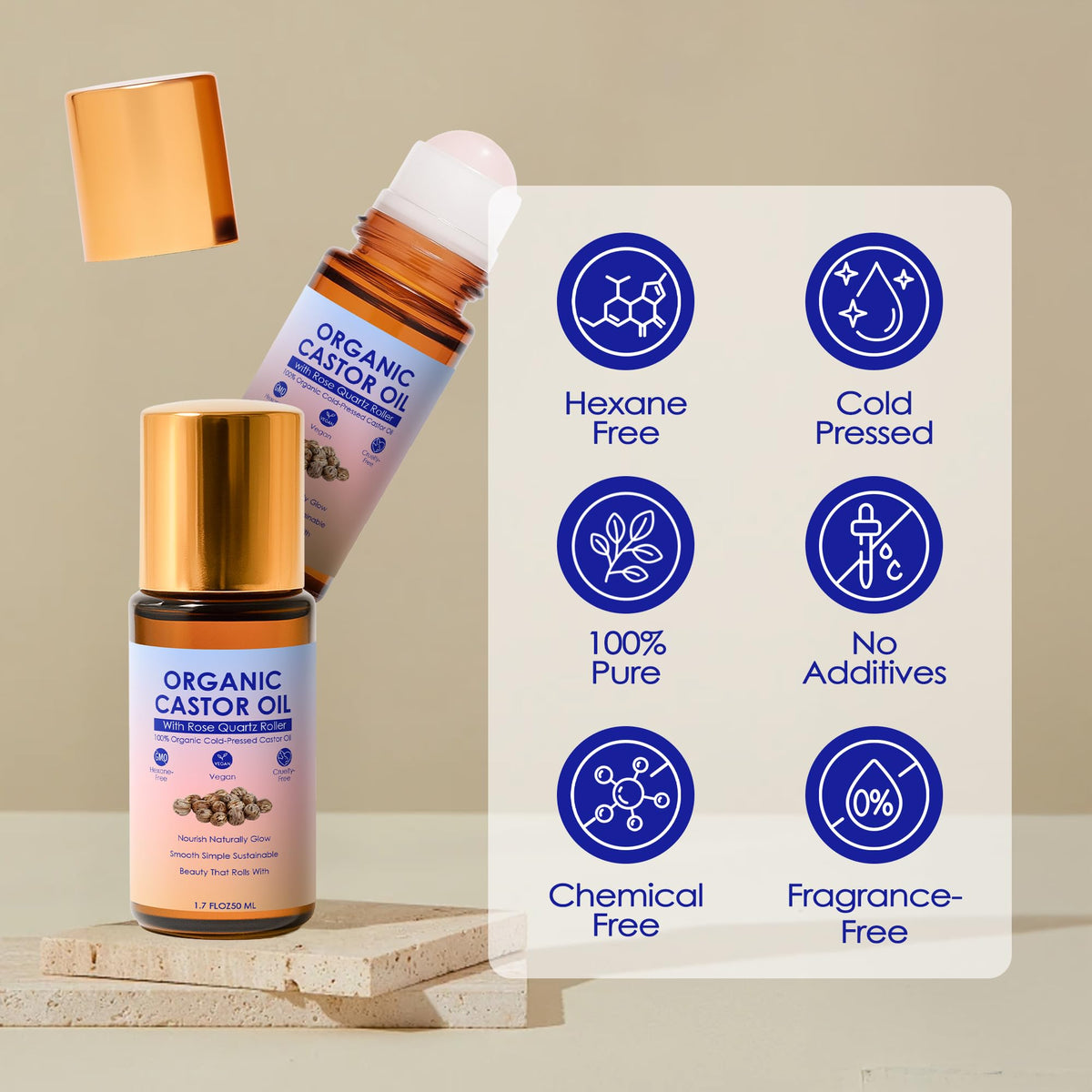 ipxkwll label detail ingredients focused on cold-pressed castor oil and purity reassurance