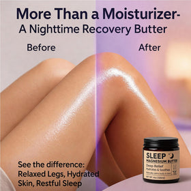ipxkwll rubbing magnesium cream into feet to soften heels and soothe