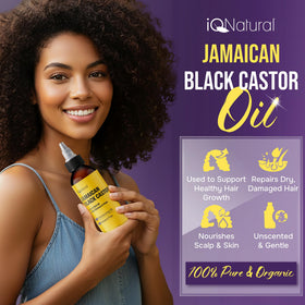 IQNATURAL bottle closeup label highlighting cold-pressed purity benefit