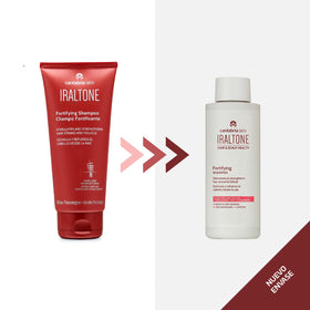 IRALTONE 200ml bottle beside ruler showing compact travel-friendly size