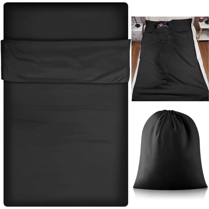 Irenare front view of black sleep sack showing full coverage and protection