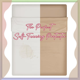 Irenare in-use on bed showing protection during overnight tanning