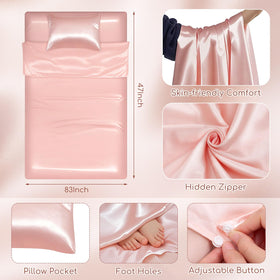 Irenare full-length sleep sack laid flat demonstrating roomy fit and coverage