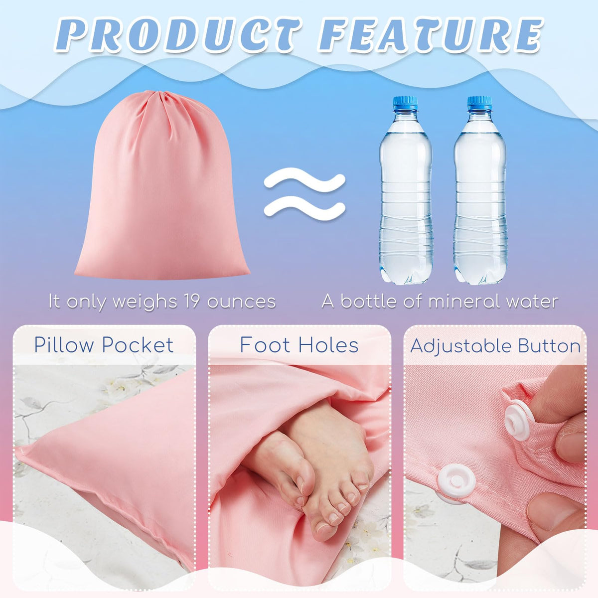 Irenare wide pillowcase and head area containing product and protecting pillows