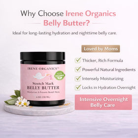 Irene Organics balm scooped in hands for easy nighttime application