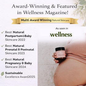 Irene Organics jar placed in a softly lit nursery showing gentle use