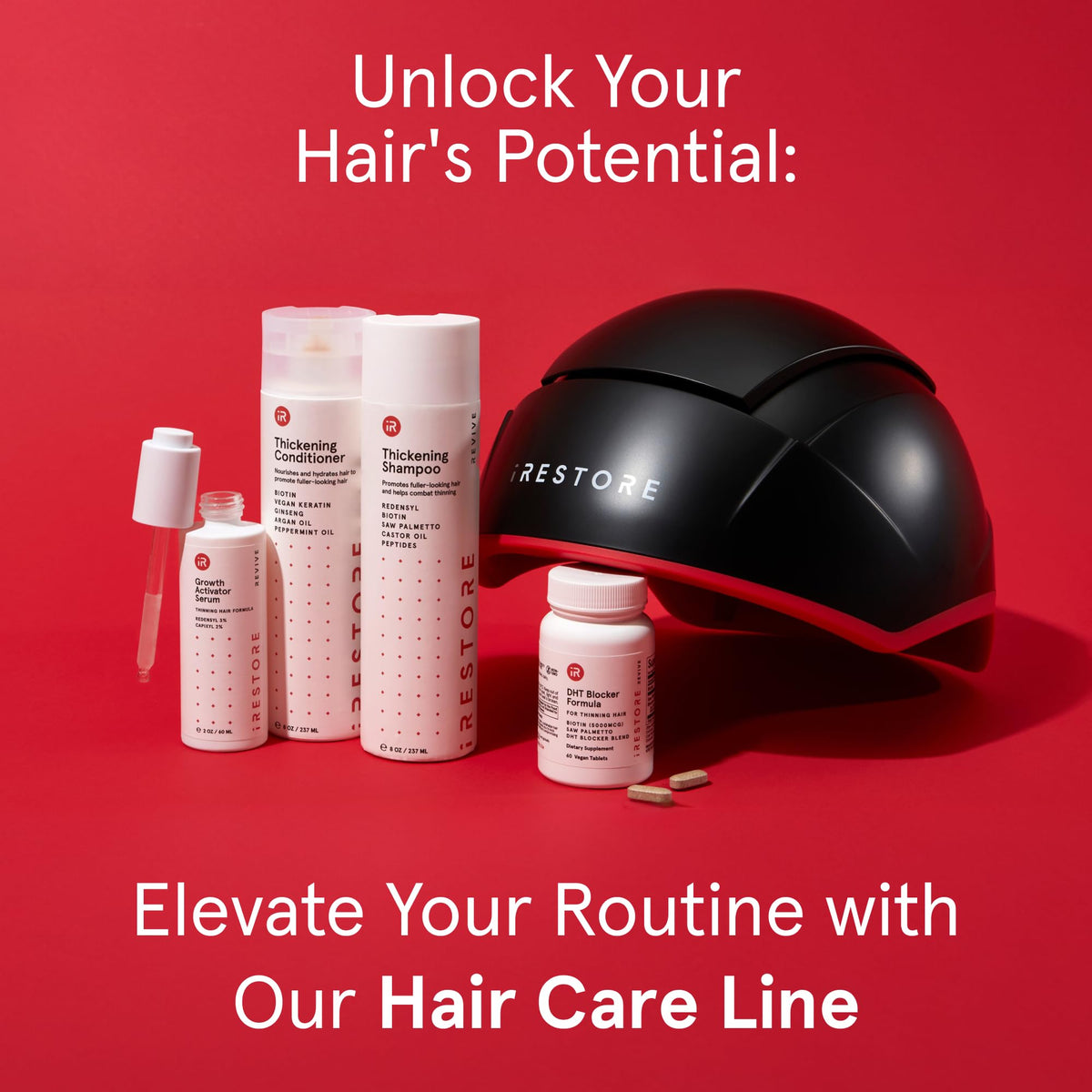iRestore Elite packaging box displaying included components and ready‑to‑use benefit