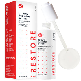 iRestore front packaging showing bottle and branding promoting confidence