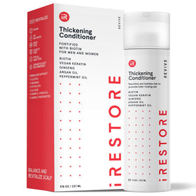 iRestore front packaging showing product and benefits for fuller hair