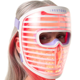 iRestore front view of mask showing full LED coverage and even skin benefit