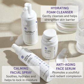 iRestore hydrating cleanser pump bottle demonstrating gentle cleansing and hydration