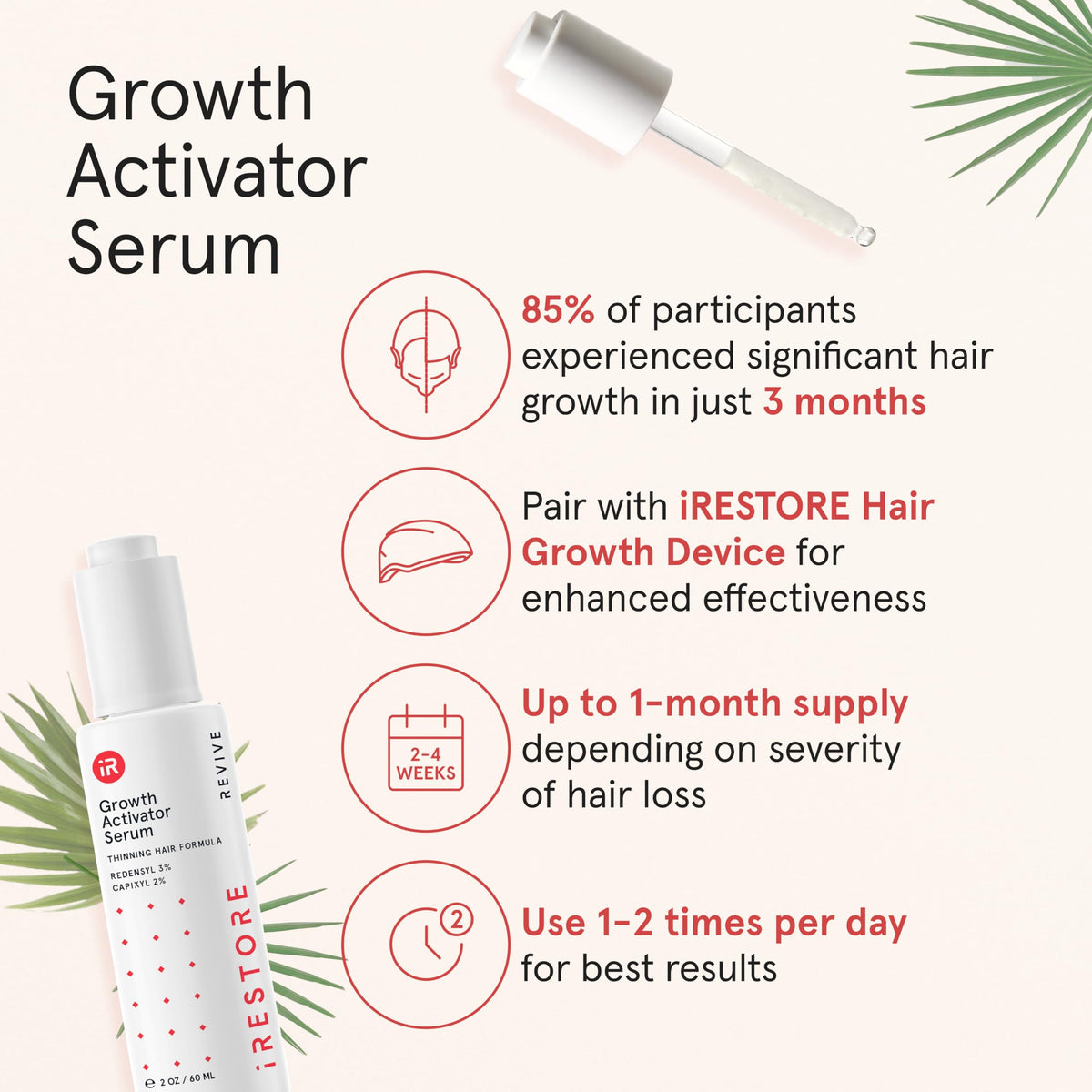 iRestore bottle on bathroom counter as part of daily haircare routine