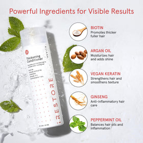 iRestore conditioner being applied in shower for softer hair