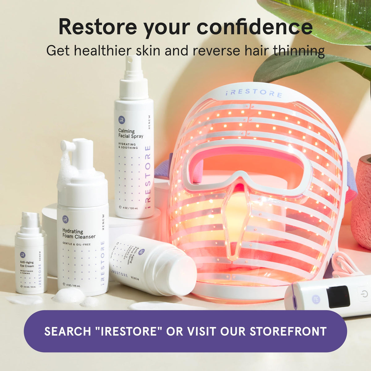 iRestore packaging and manual displayed to show included components and reliability benefit