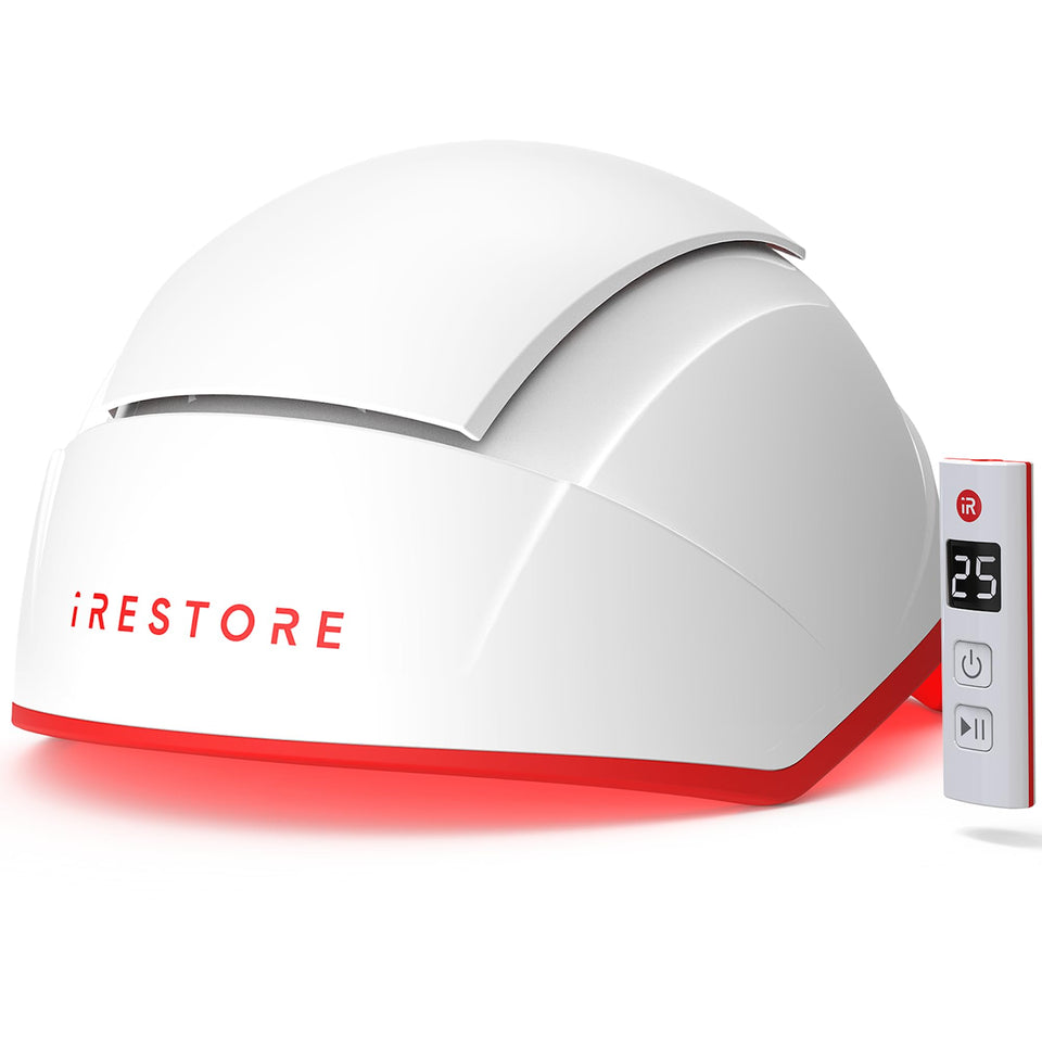iRestore Pro front view showing full scalp coverage and comfortable fit