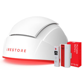 iRestore pro front view showing cap design and wide coverage benefit