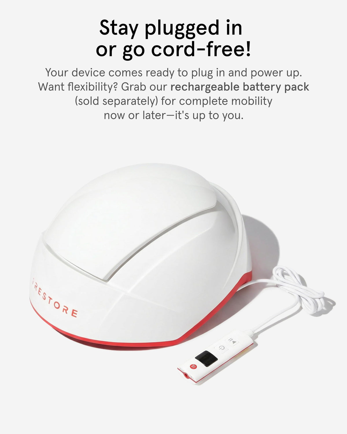 iRestore Pro ventilation and straps detail showing secure breathable fit