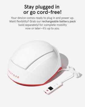 iRestore Pro ventilation and straps detail showing secure breathable fit