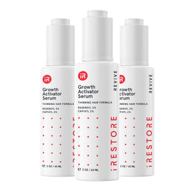 iRestore full three-pack bottles front view showing clean packaging benefit of value