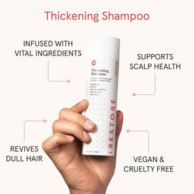 iRestore creamy lather texture for effective gentle cleansing and volume
