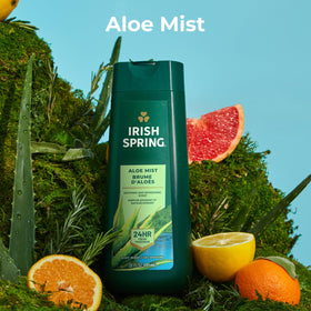Irish Spring aloe mist rich lather texture cleansing skin effectively