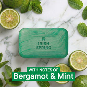 Irish Spring bar in hand washing to show multipurpose use and convenience