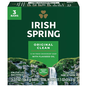 Irish Spring bar on bath tray showing tidy storage and guest-ready presentation