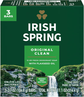 Irish Spring in a bathroom lifestyle setting conveying fresh-scent benefit