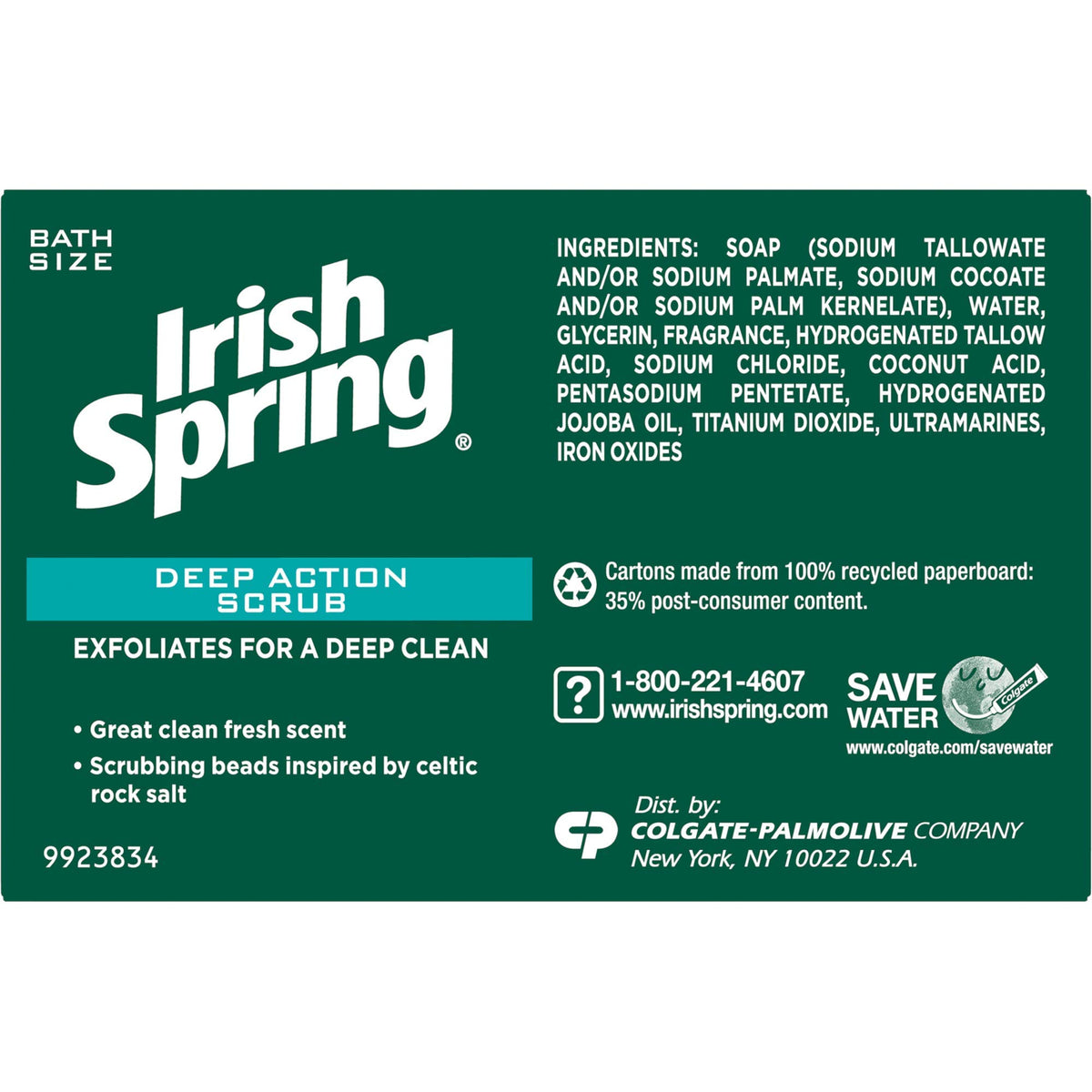 Irish Spring bar in shower setting demonstrating effective cleansing and freshness