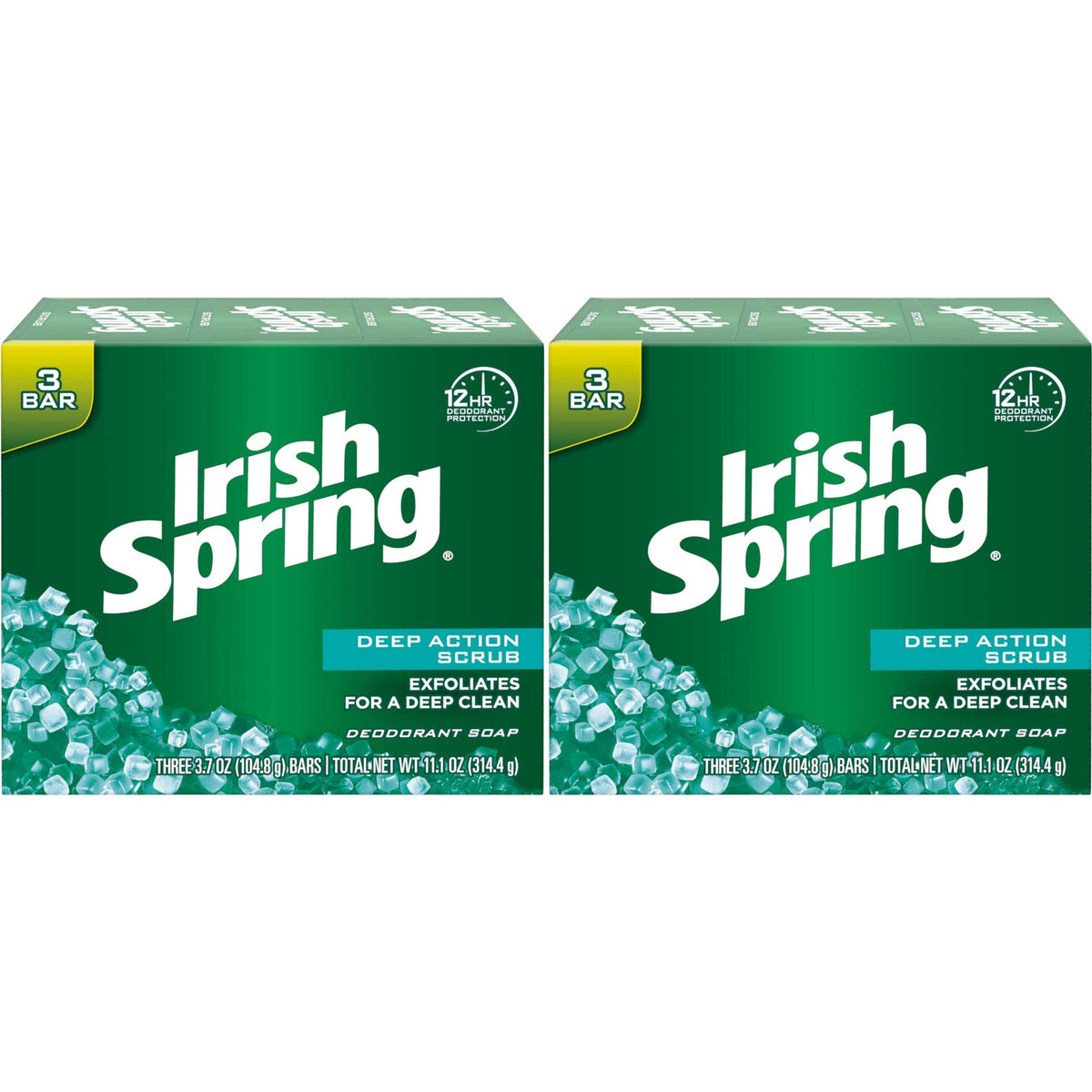 Irish Spring close-up of scrub texture highlighting exfoliation and smoother skin