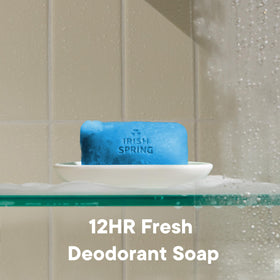 Irish Spring bar creating sudsy lather for a deep clean