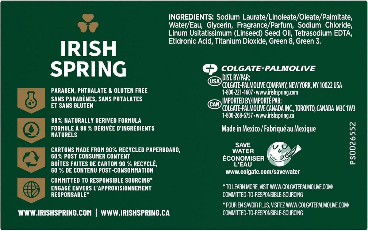 Irish Spring lather in hand demonstrating rich foam for effective cleansing
