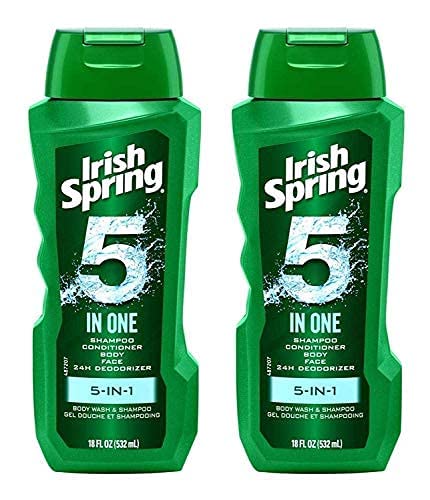 Irish Spring bottle inside gym bag portraying on-the-go odor control
