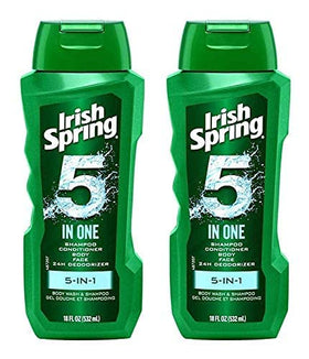 Irish Spring bottle inside gym bag portraying on-the-go odor control