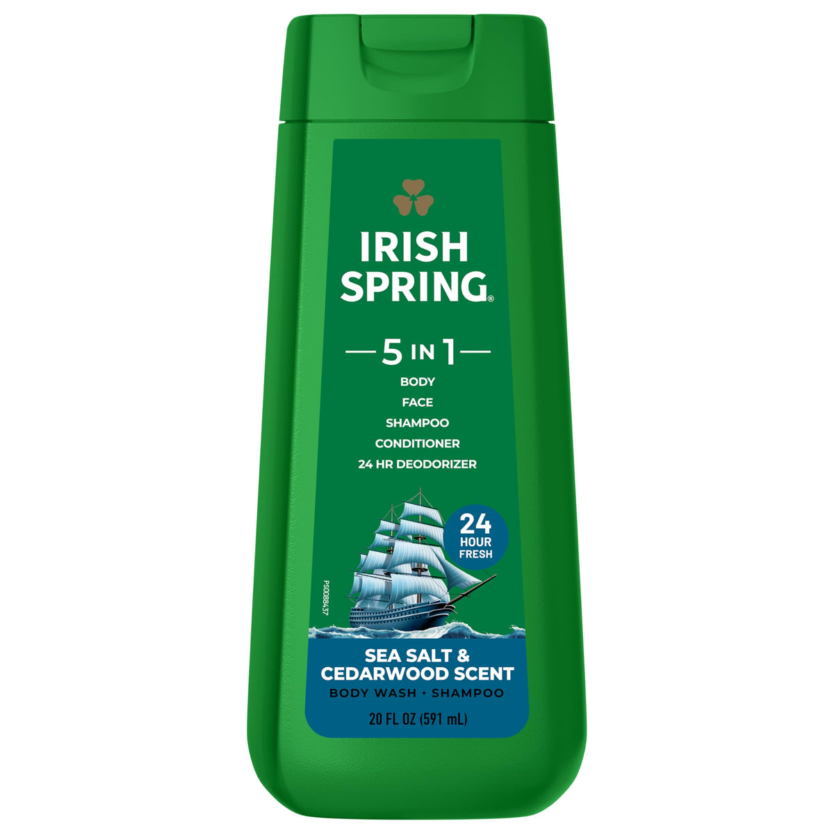 Irish Spring bottle staged outdoors evoking long-lasting fresh scent benefit